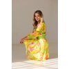 sukienka damska zwiewna yellow pink green